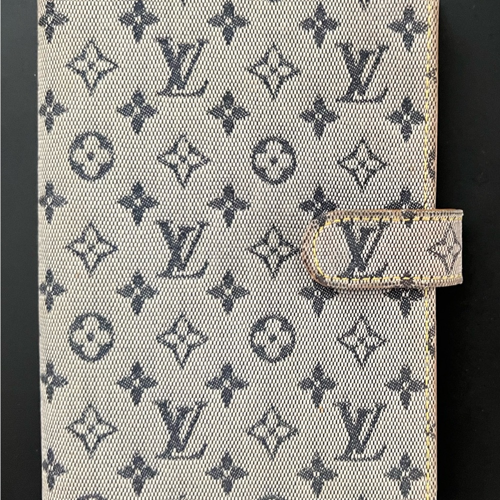 Louis Vuitton Monogram Canvas  Denim Wallet Agenda Passport Notebook Holder